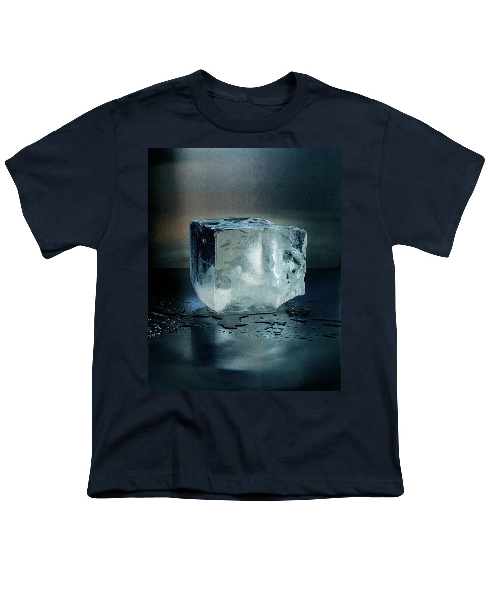 Still Life Youth T-Shirt featuring the photograph An Ice Cube by Romulo Yanes