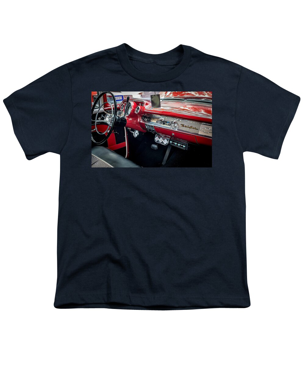 Alvin Youth T-Shirt featuring the photograph Chevy Bel Air Dash by David Morefield