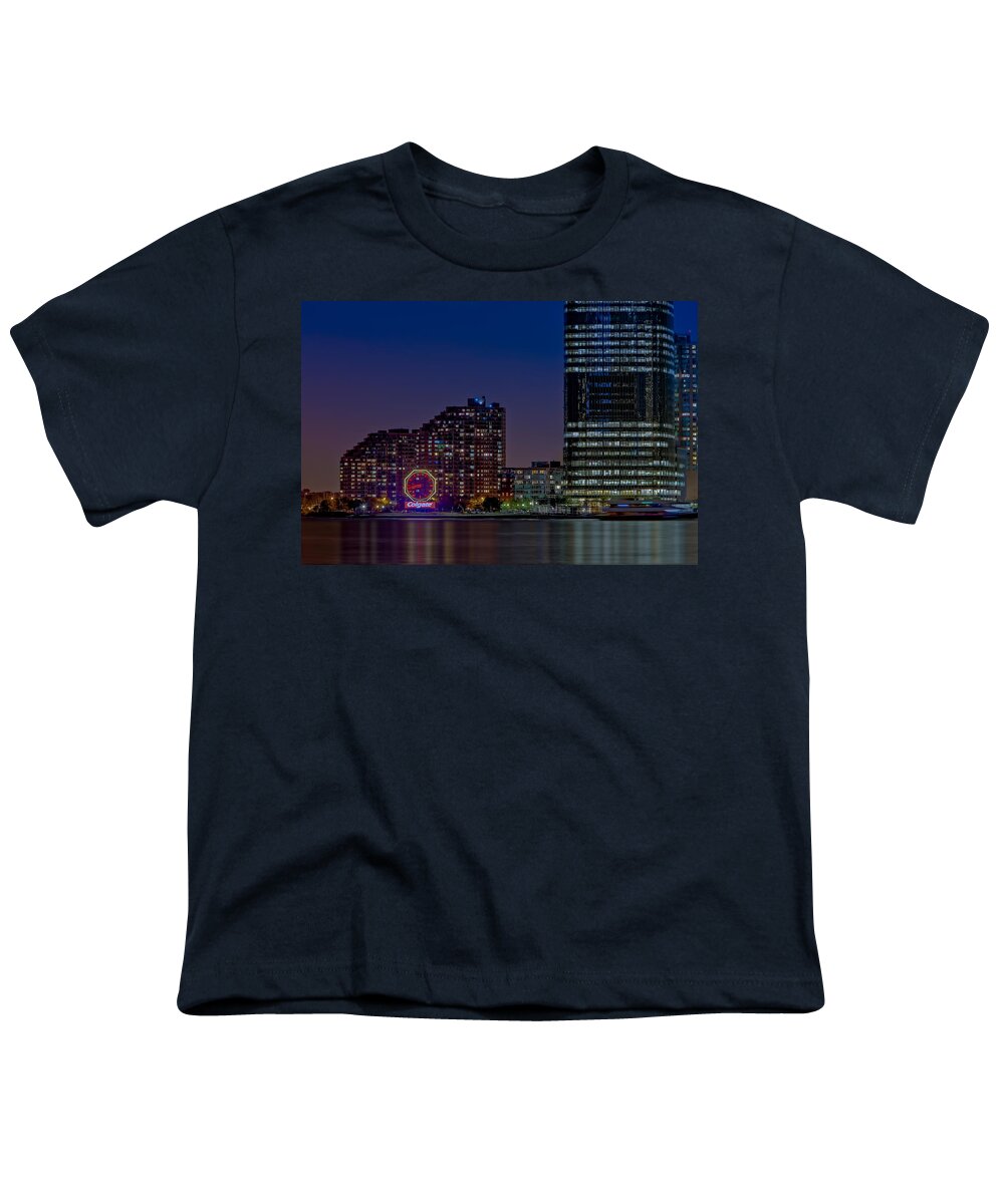 Colgate Clock Youth T-Shirt featuring the photograph Colgate Clock Exchange Place by Susan Candelario