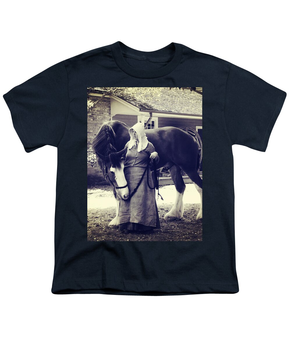 Horse Youth T-Shirt featuring the photograph Don't Be Afraid I'm Here by Zinvolle Art