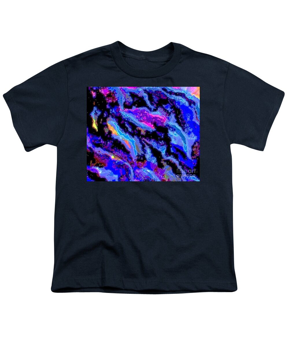Colors Youth T-Shirt featuring the painting Feeling Blue by Hazel Holland