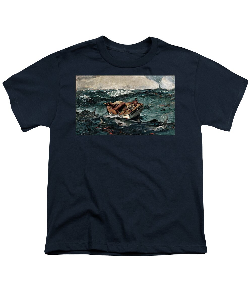 Gulf Stream Youth T-Shirt featuring the painting Gulf Stream by Winslow Homer