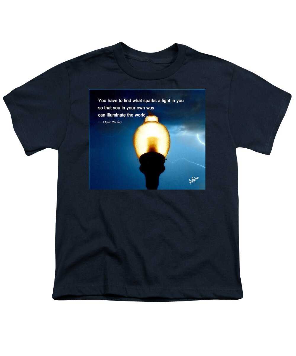 Darkness Youth T-Shirt featuring the photograph Iluminate your world by Maria Aduke Alabi