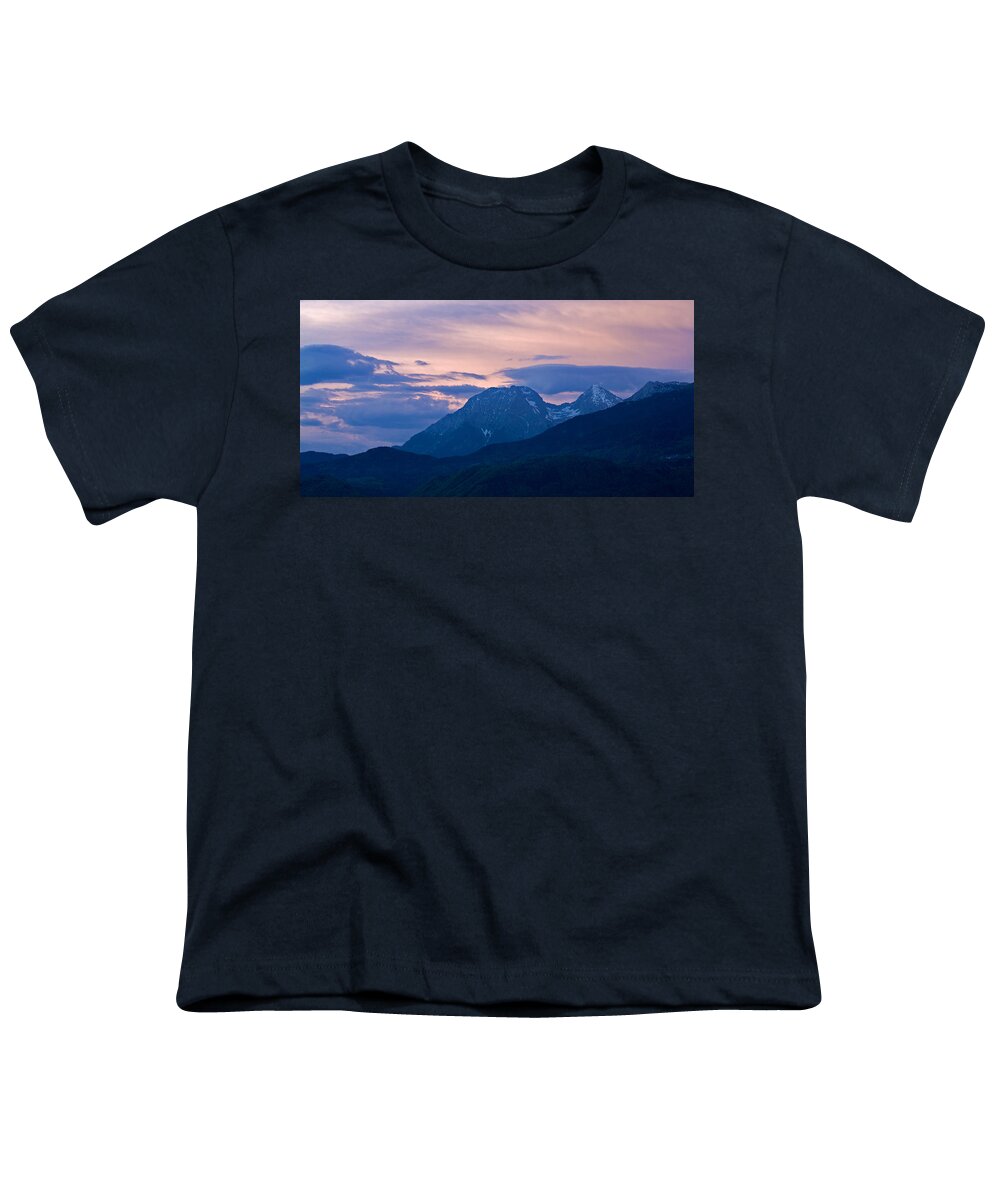 Landscape Youth T-Shirt featuring the photograph Kamnik Alps at sunset by Ian Middleton