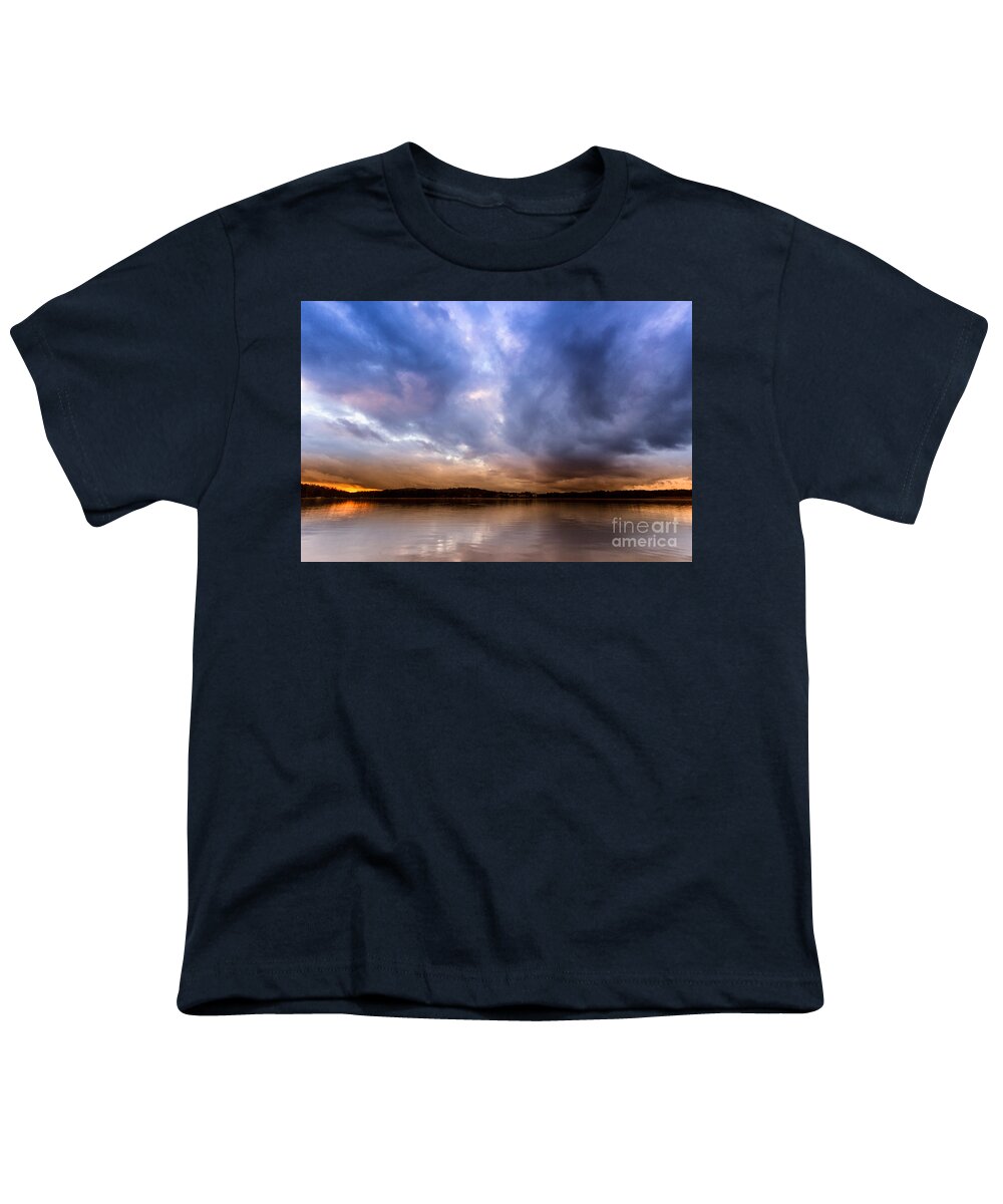 Lake-lanier Youth T-Shirt featuring the photograph Lake Lanier sunset by Bernd Laeschke