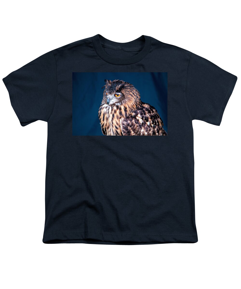 Owl Youth T-Shirt featuring the photograph Long - Earred Owl by Shirley Mitchell