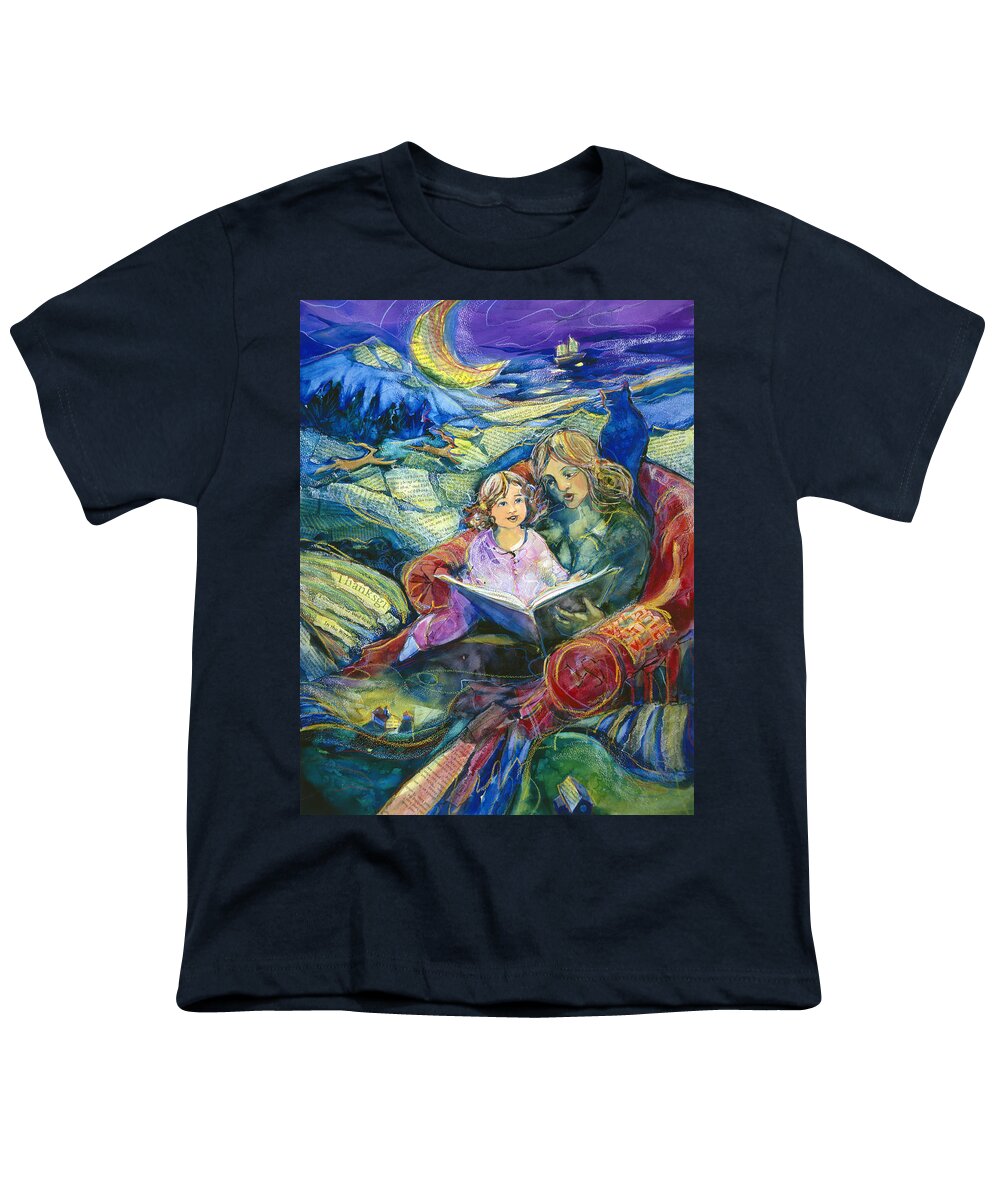 Jen Norton Youth T-Shirt featuring the painting Magical Storybook by Jen Norton