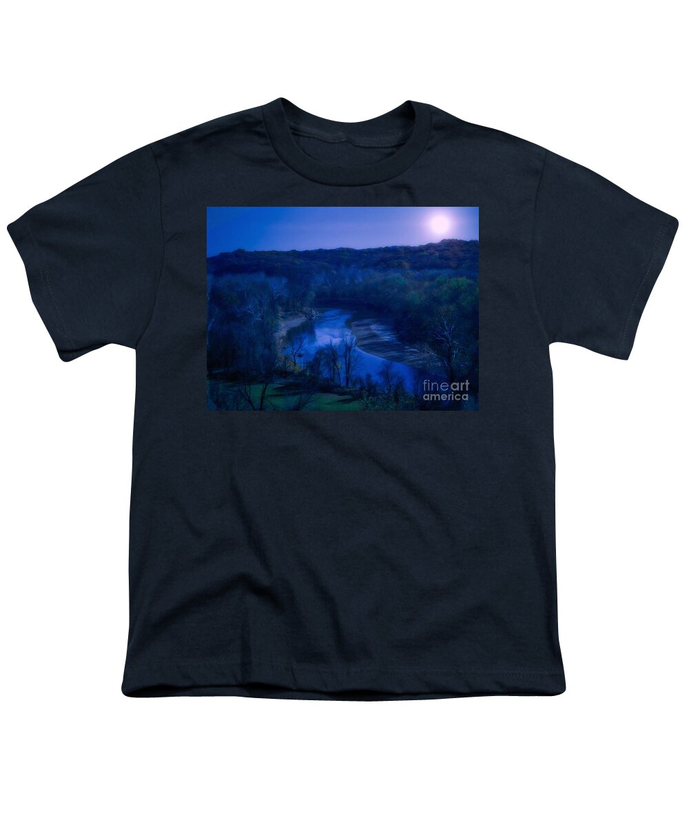 Peggy Franz Photogrpahy Youth T-Shirt featuring the photograph Moonlight River by Peggy Franz