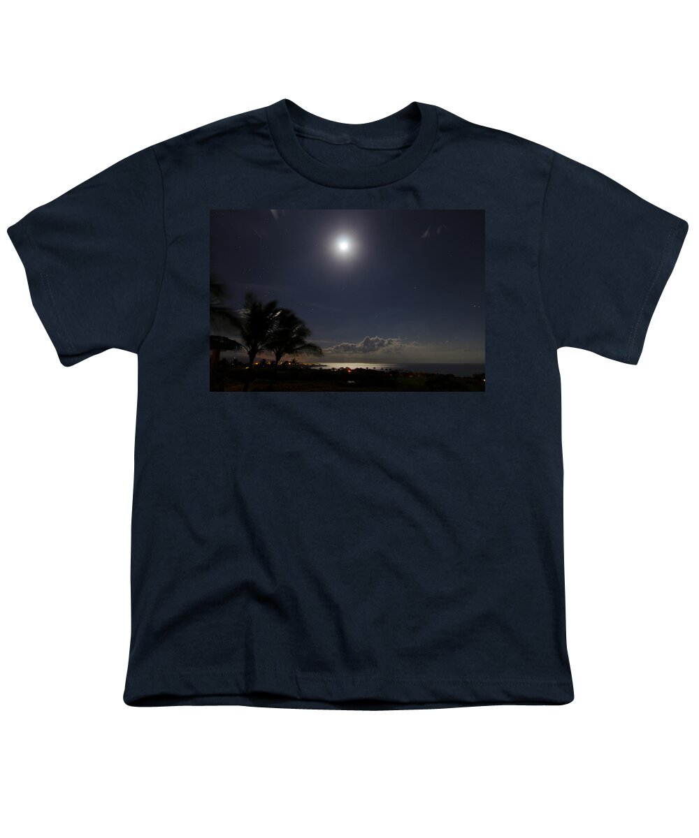 Moon Youth T-Shirt featuring the photograph Moonlit Bay by Daniel Murphy
