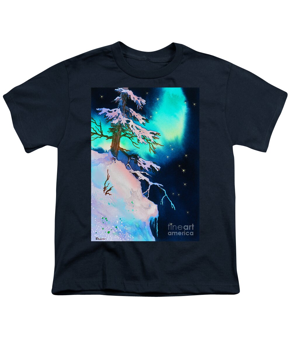 Night Youth T-Shirt featuring the painting Night Veil by Teresa Ascone