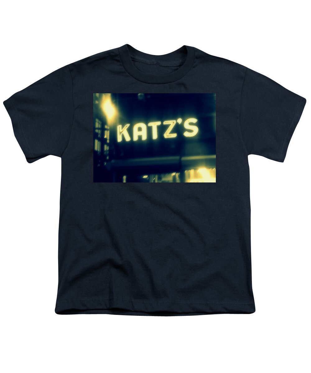 Nyc Youth T-Shirt featuring the photograph NYC's Famous Katz's Deli by Paulo Guimaraes