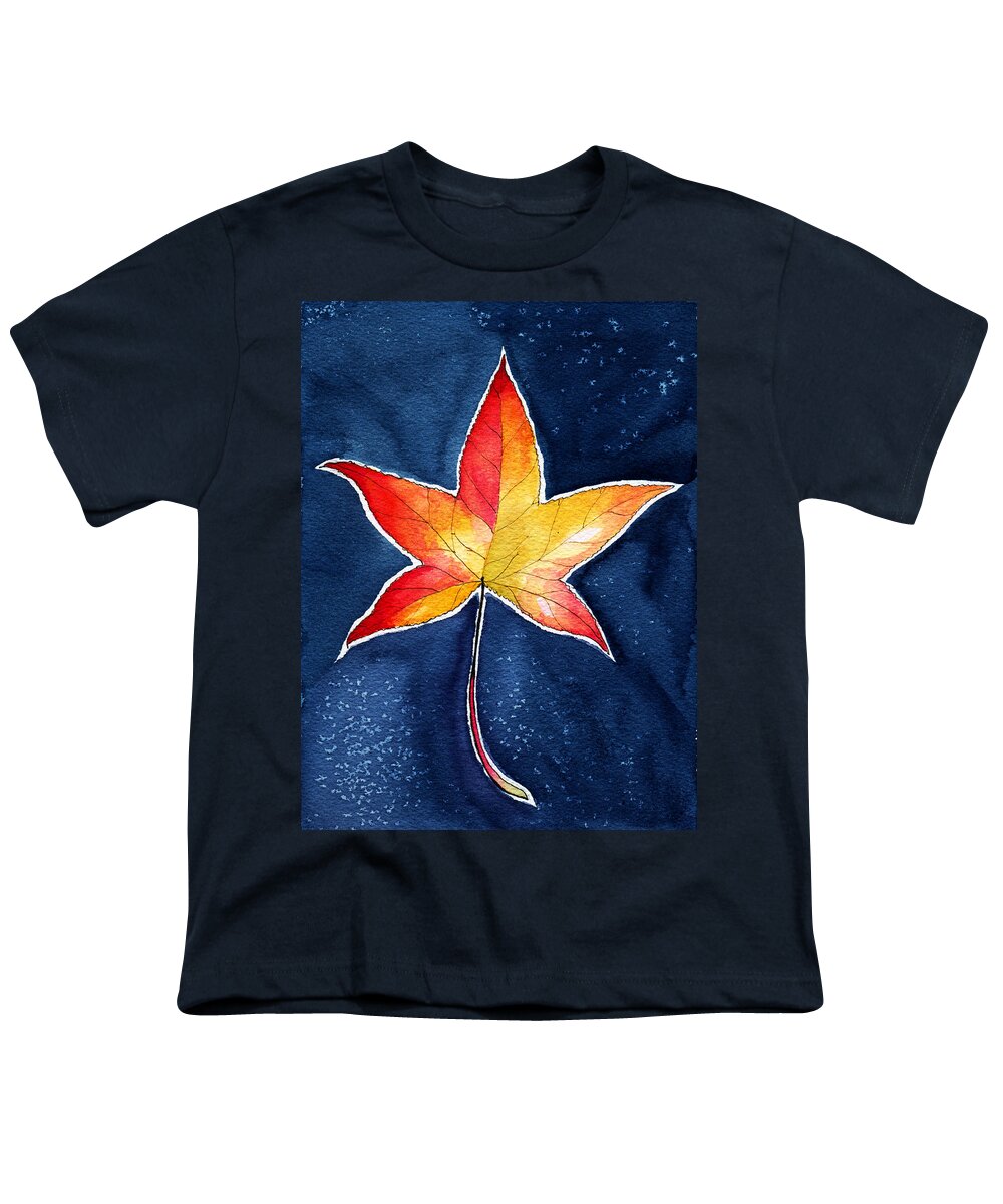 Red Youth T-Shirt featuring the painting October Night by Katherine Miller
