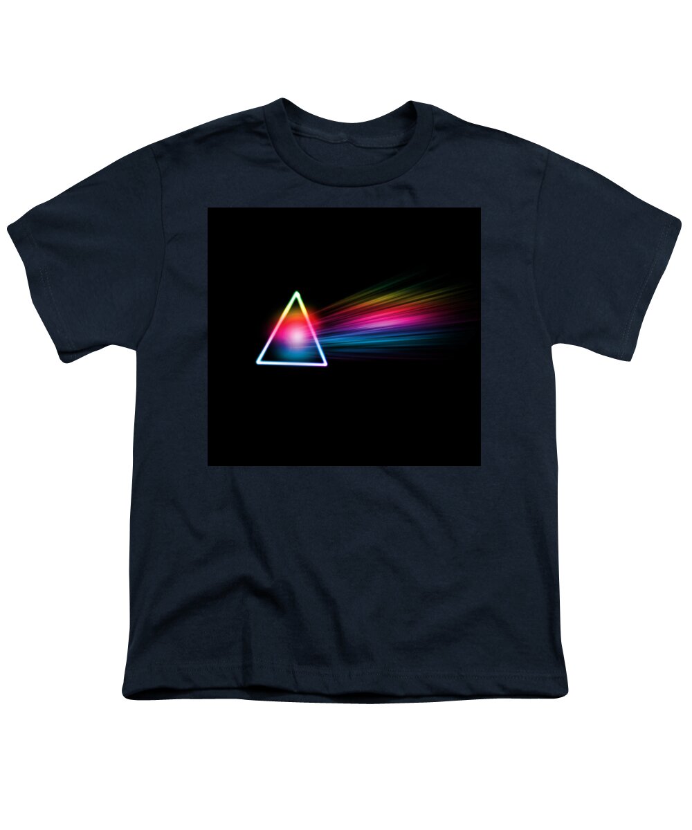 Pink Floyd Youth T-Shirt featuring the digital art Pink Floyd- Dark Side of the Moon by Becca Buecher