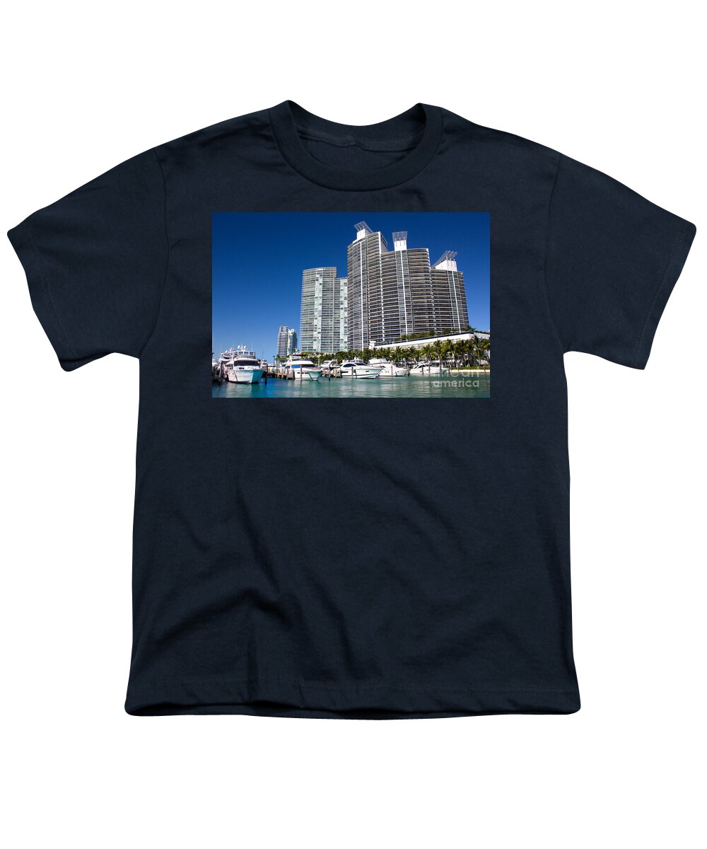 Port Youth T-Shirt featuring the photograph Miami Beach Marina Series 27 by Carlos Diaz
