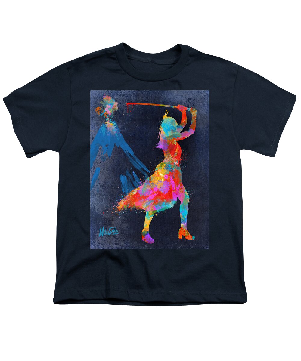 Samurai Youth T-Shirt featuring the digital art Samurai Girl Way of the Warrior by Nikki Marie Smith