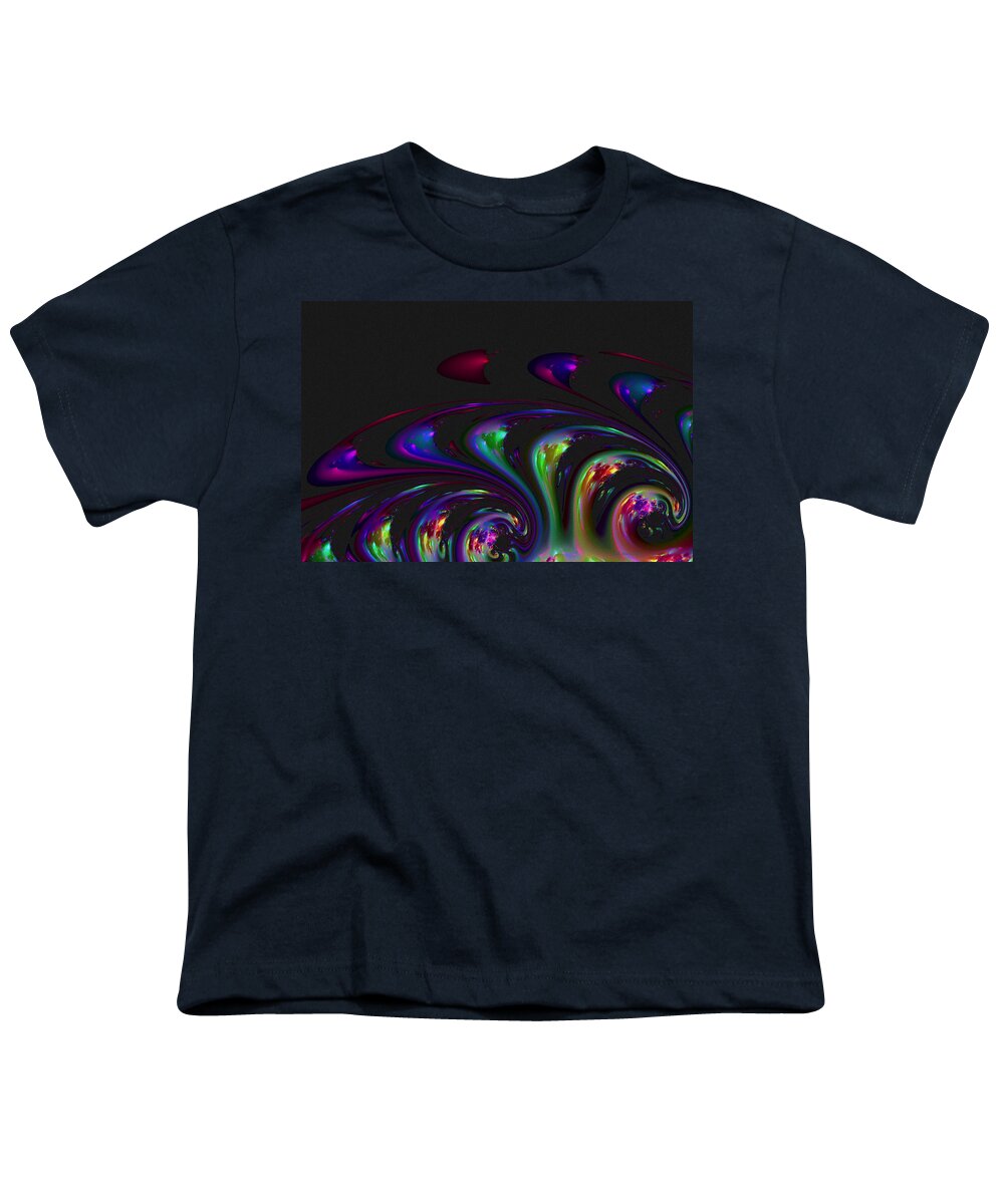 Fractal Youth T-Shirt featuring the digital art Spin Off by Judi Suni Hall