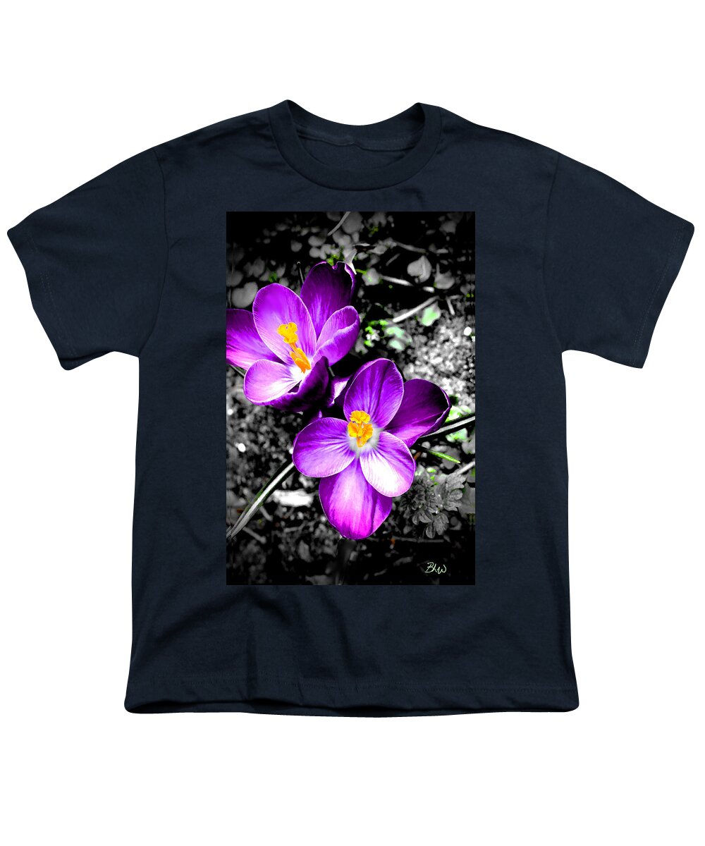 Crocus Youth T-Shirt featuring the photograph Spring Crocus by Bonnie Willis
