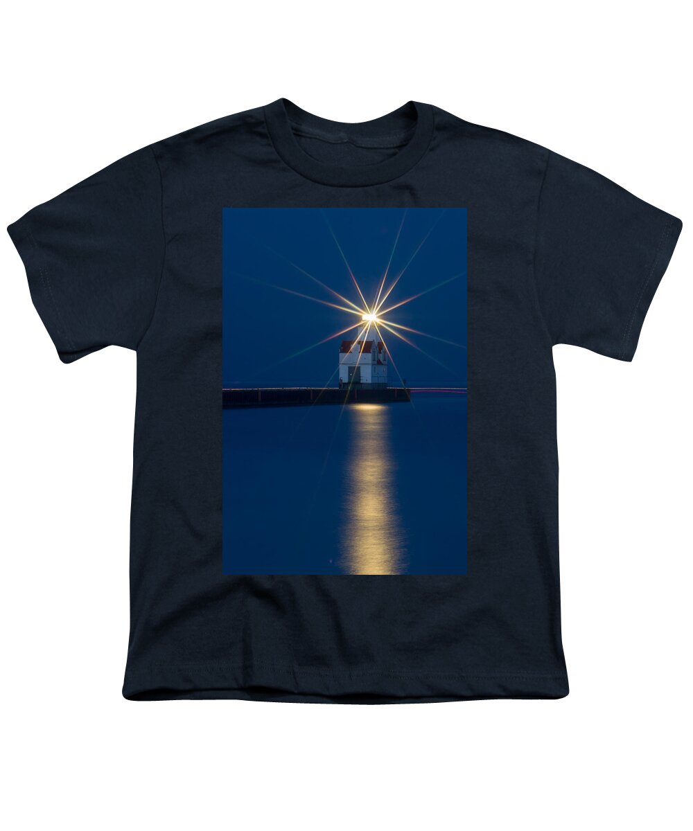 Lighthouse Youth T-Shirt featuring the photograph Star Bright by Bill Pevlor