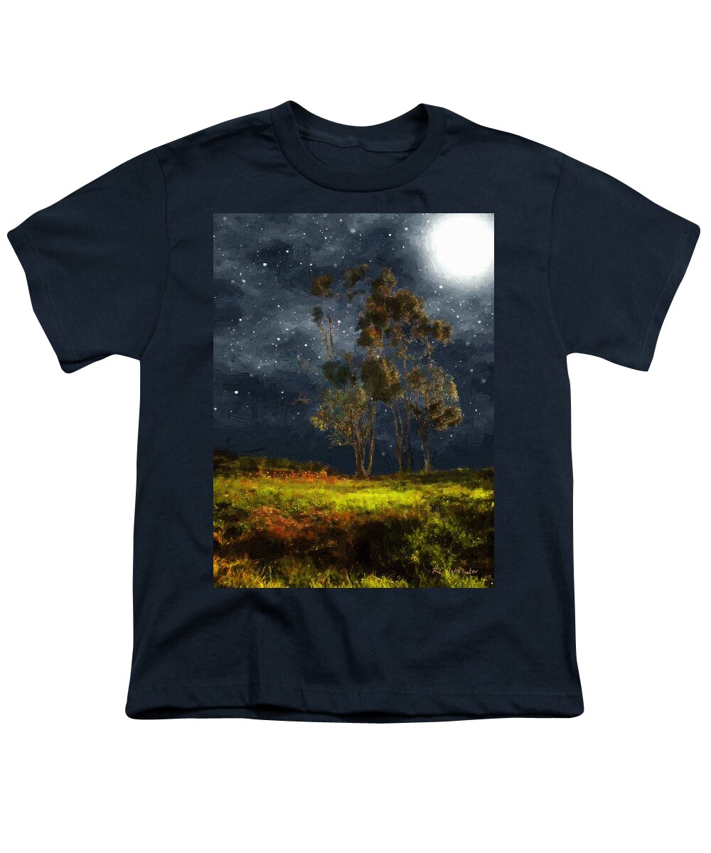 Autumn Youth T-Shirt featuring the painting Starfield by RC DeWinter
