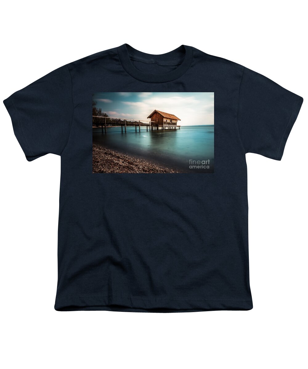 Ammersee Youth T-Shirt featuring the photograph The boats house II by Hannes Cmarits