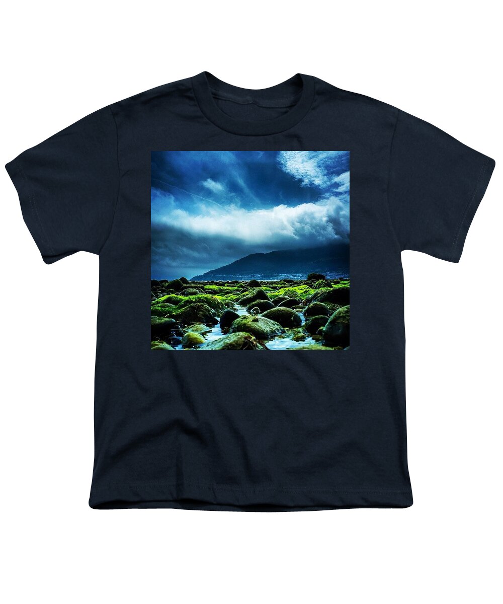 Blue Youth T-Shirt featuring the photograph The Green And The Blue by Aleck Cartwright