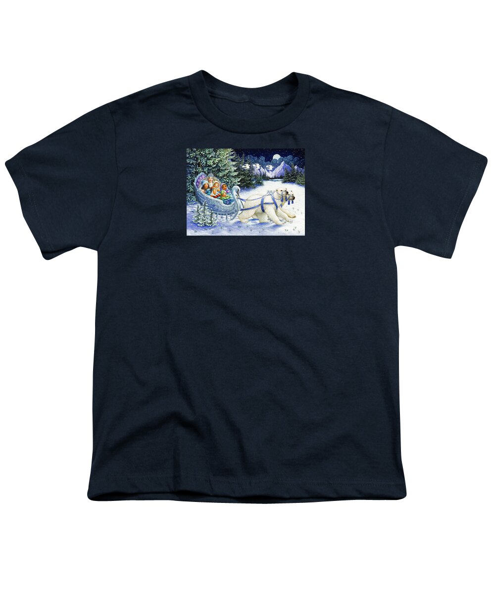 Christmas Youth T-Shirt featuring the painting The Snow Queen by Lynn Bywaters