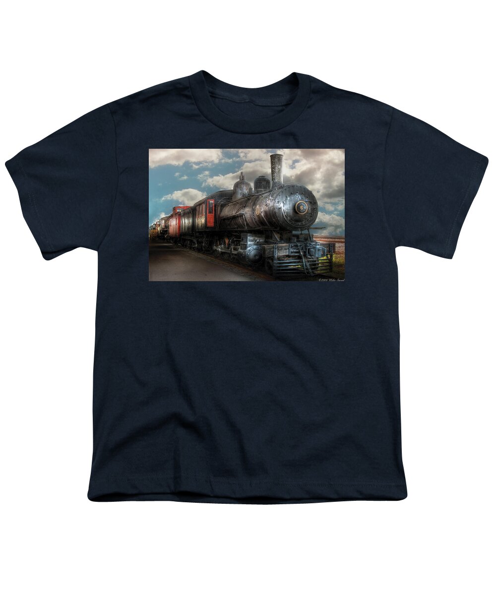 Savad Youth T-Shirt featuring the photograph Train - Engine - 6 NW Class G Steam Locomotive 4-6-0 by Mike Savad