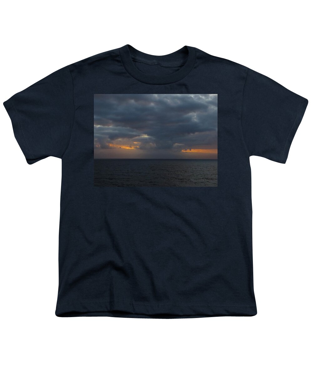 Sunset Youth T-Shirt featuring the photograph Troubled Skies by Jennifer Wheatley Wolf
