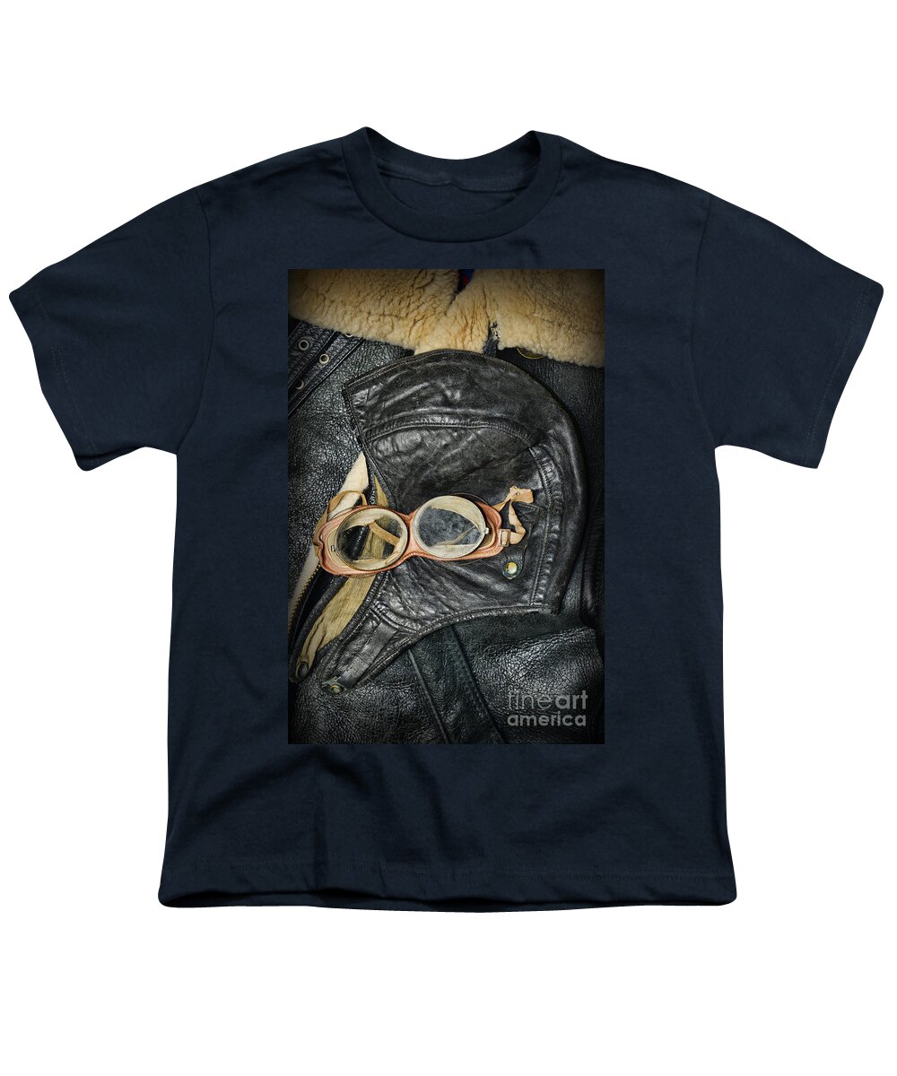 Paul Ward Youth T-Shirt featuring the photograph Vintage Flying Gear by Paul Ward