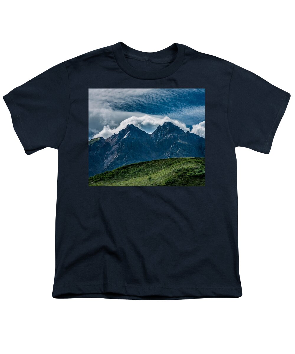 Mountain Youth T-Shirt featuring the photograph Wall of Rock by Andrew Matwijec