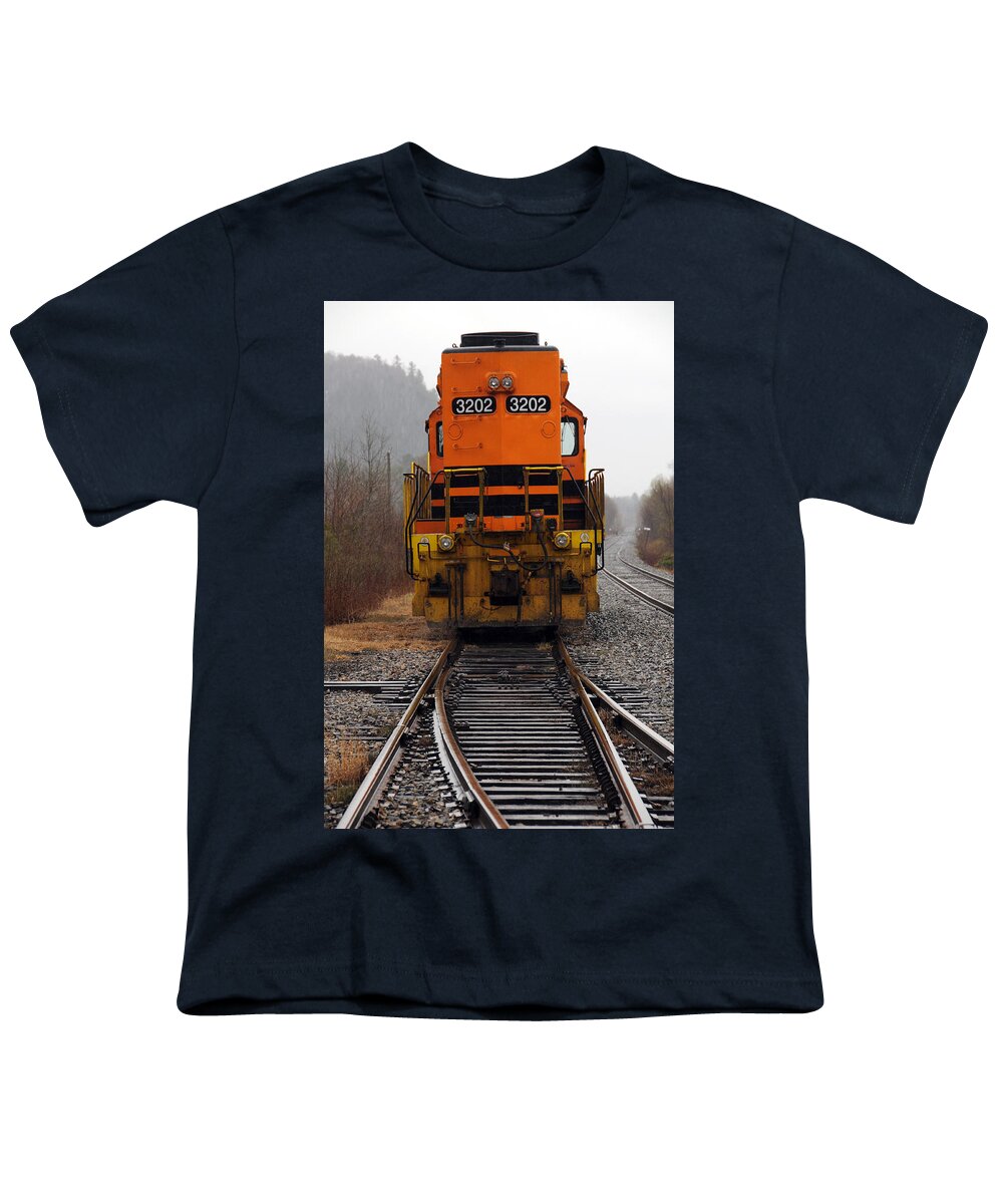 Train Youth T-Shirt featuring the photograph Which Way by Mike Martin