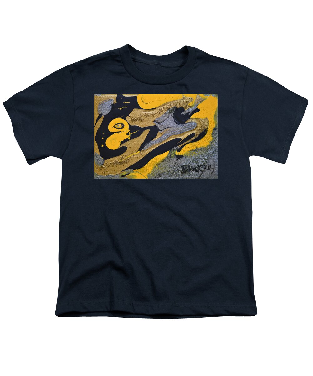 Bold Abstract Youth T-Shirt featuring the painting Wild Horse Cry by Donna Blackhall