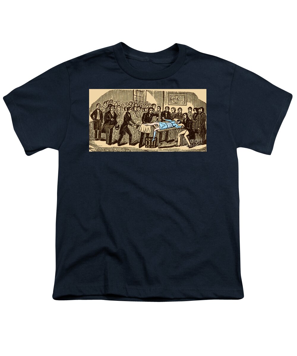 History Youth T-Shirt featuring the photograph Surgery Without Anesthesia, Pre-1840s #2 by Science Source