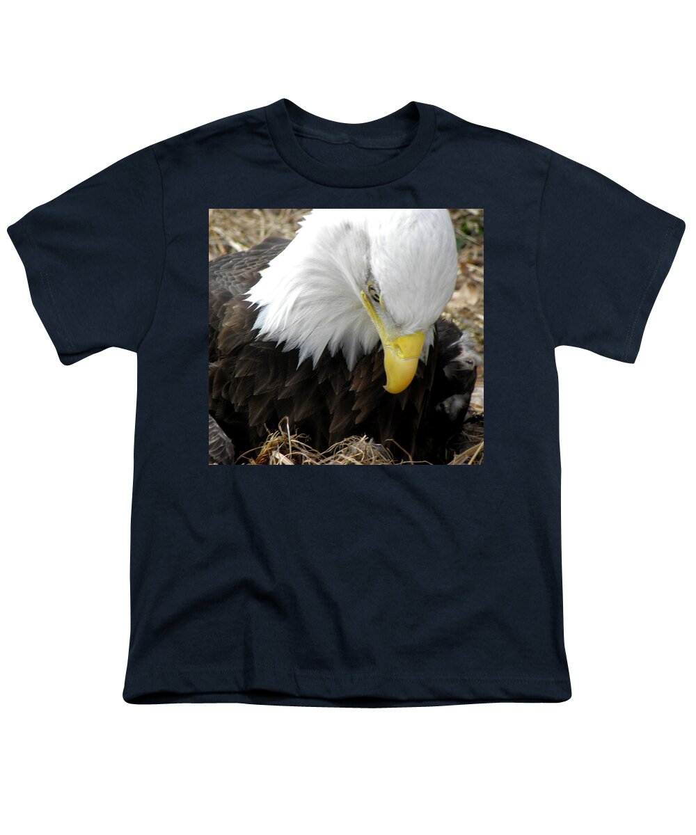 Bald Eagle Youth T-Shirt featuring the photograph Bowing by Kim Galluzzo