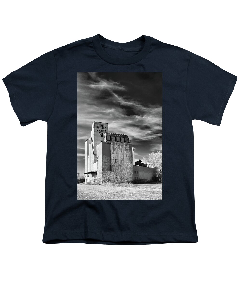 Buildings Youth T-Shirt featuring the photograph Buffalo Malting Corp by Guy Whiteley