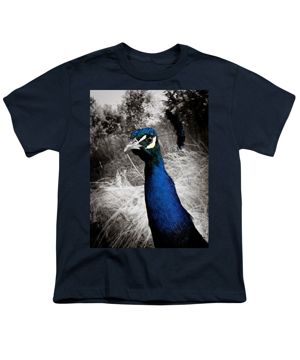 Peacock Youth T-Shirt featuring the photograph Her Majesty by Jessica Brawley