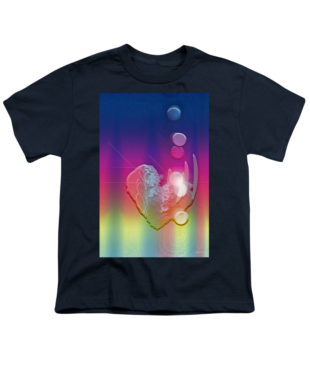 Love Art Youth T-Shirt featuring the digital art Light in your Heart by Linda Sannuti