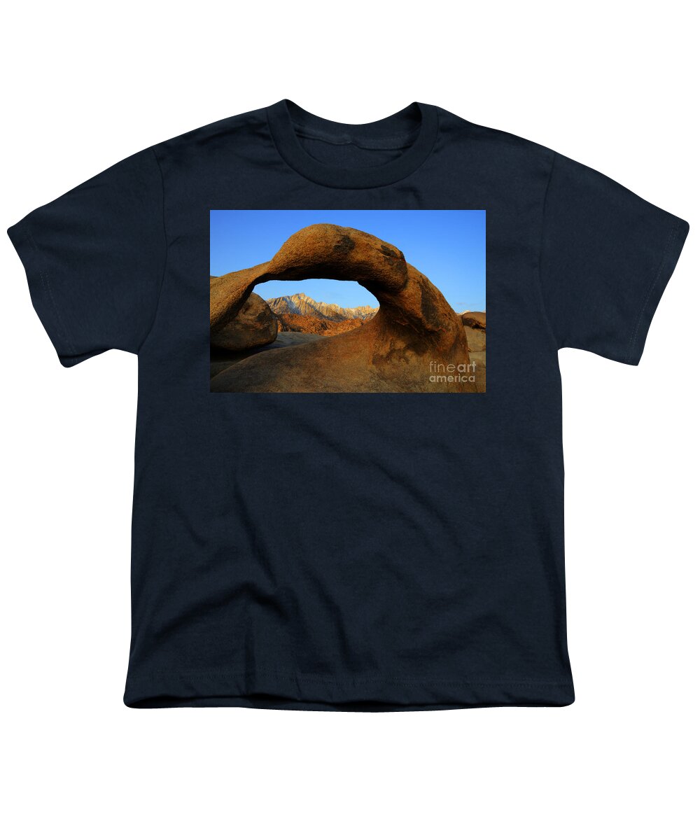 Mobius Arch Youth T-Shirt featuring the photograph Mobius Arch California by Bob Christopher