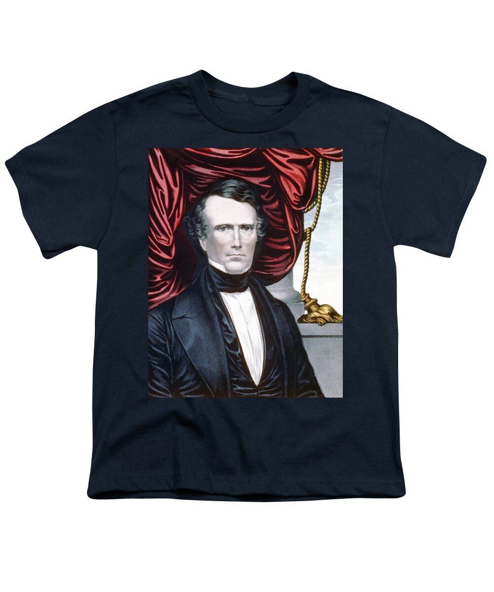 president Franklin Pierce Youth T-Shirt featuring the photograph President Franklin Pierce by International Images