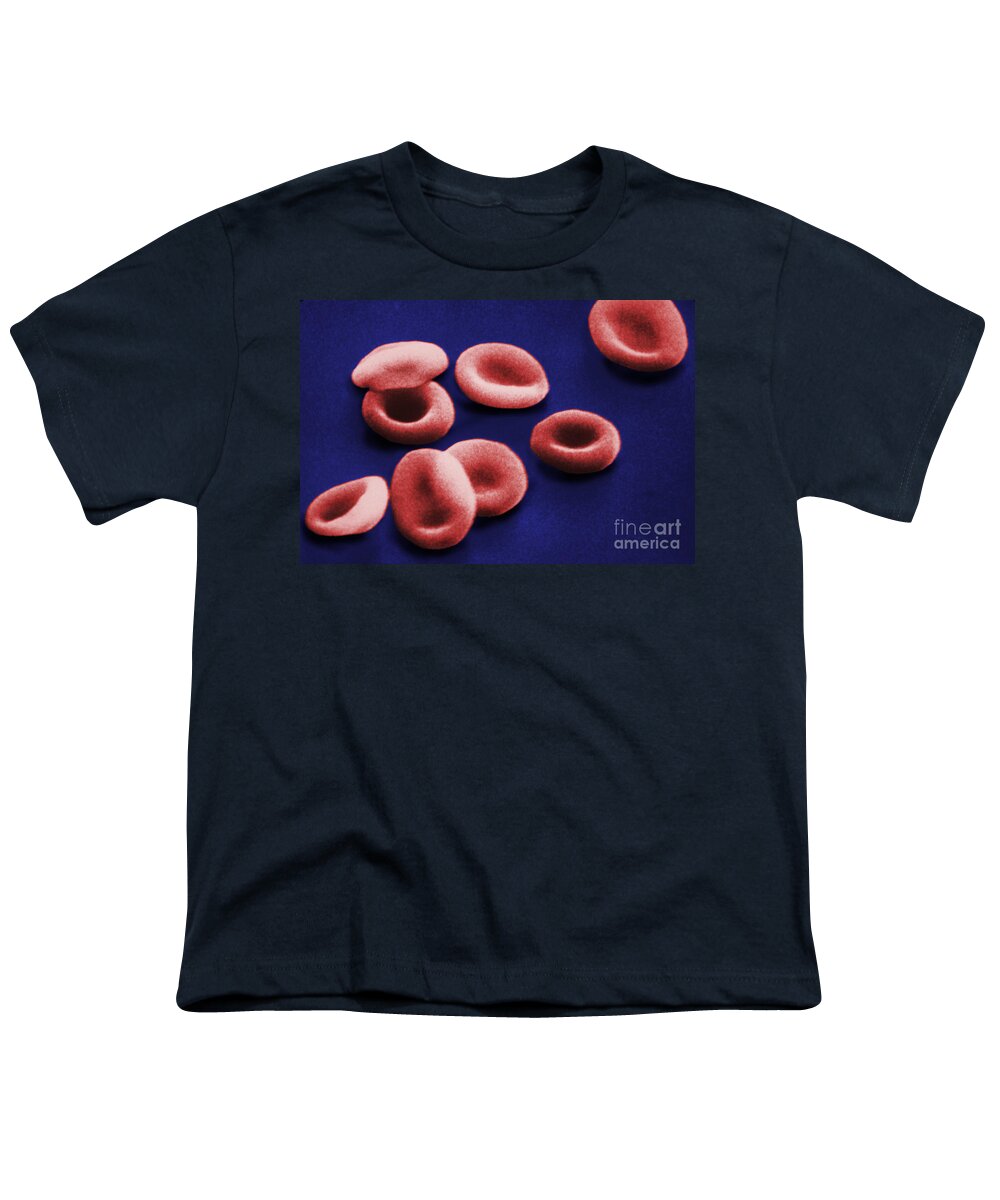 Circulatory System Youth T-Shirt featuring the photograph Sem Of Red Blood Cells by Omikron