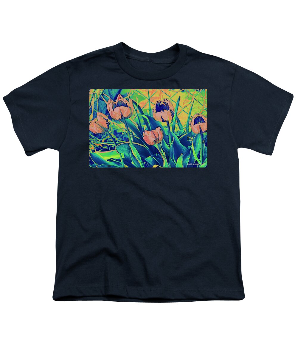 Tulips Youth T-Shirt featuring the photograph Tulips Of Another Color by Diane montana Jansson