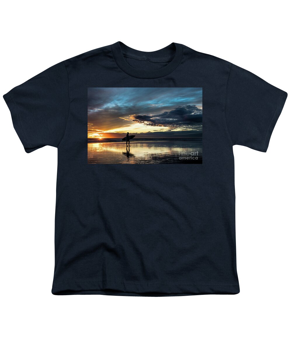 Beach Youth T-Shirt featuring the photograph The Last Surfer #2 by David Levin