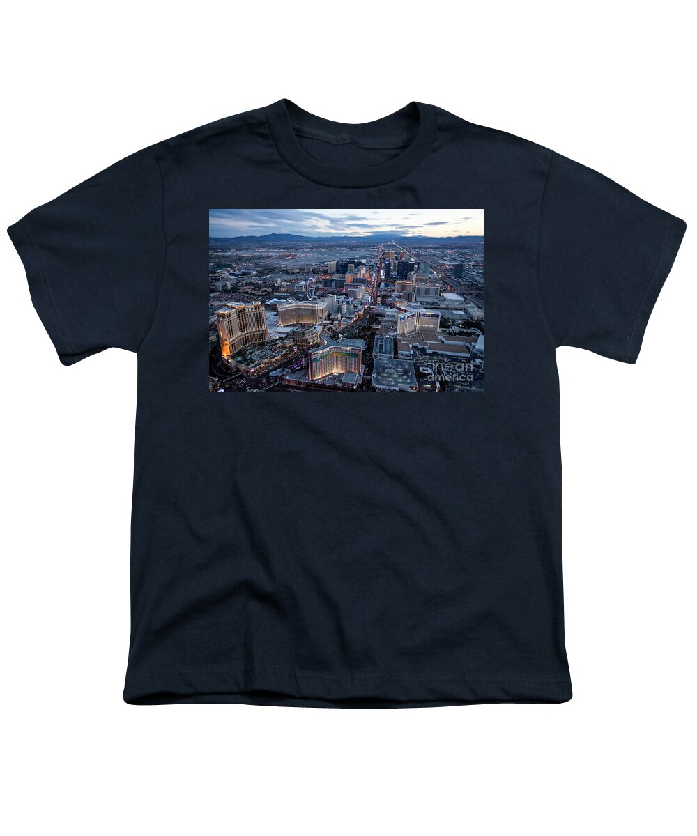 Las Vegas Youth T-Shirt featuring the photograph The Strip at night, Las Vegas #1 by PhotoStock-Israel