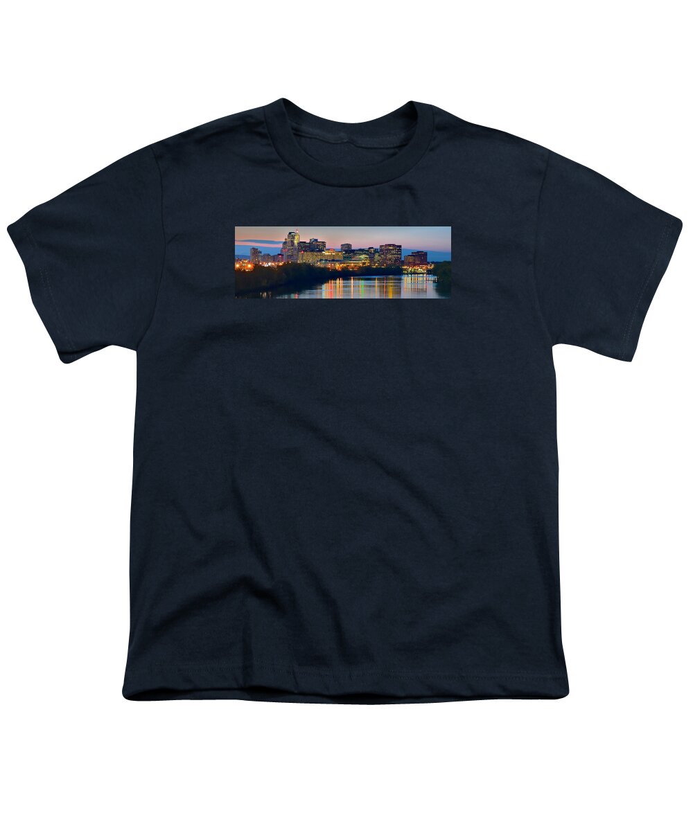 Hartford Youth T-Shirt featuring the photograph Hartford Connecticut Panorama by Frozen in Time Fine Art Photography
