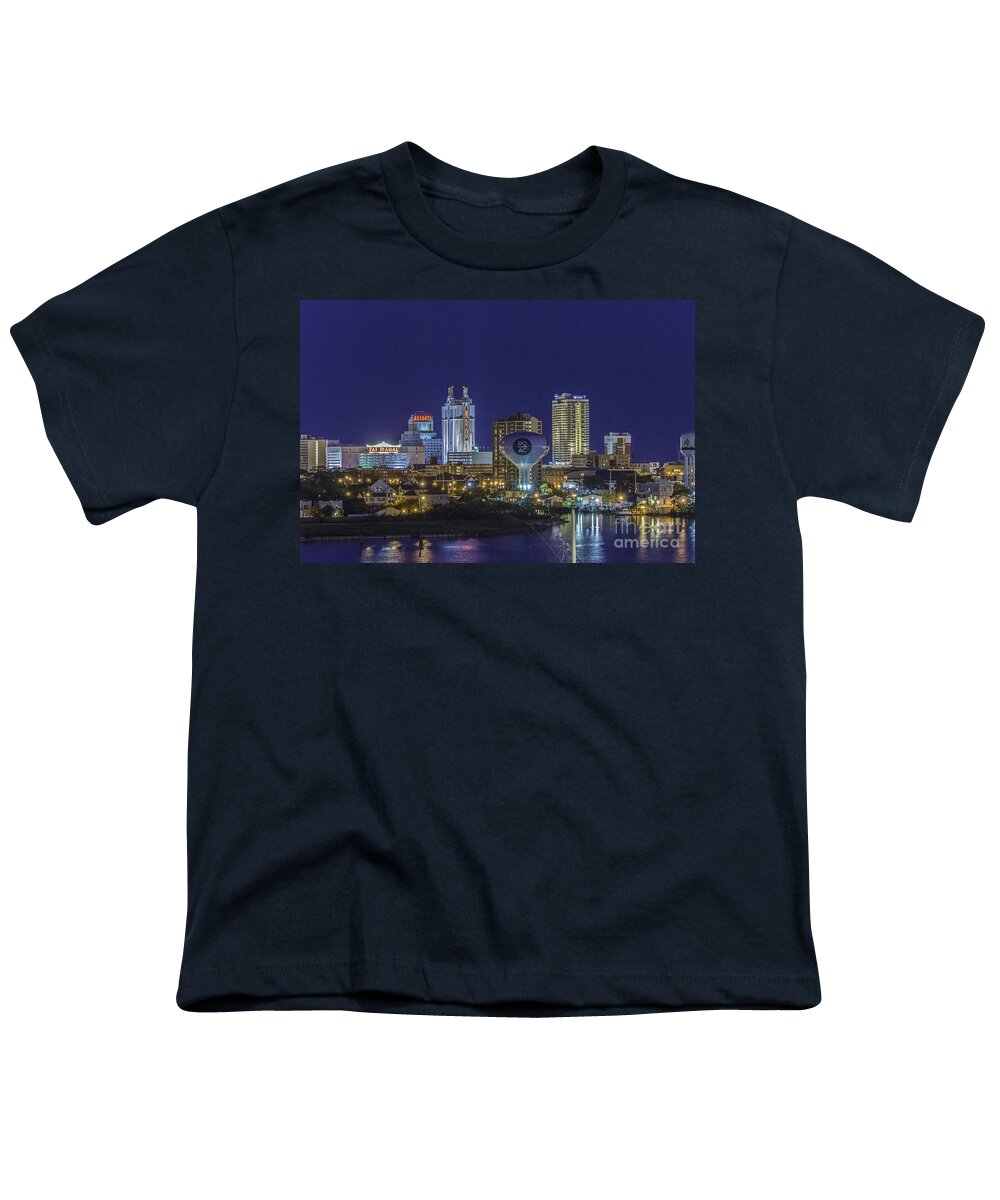 Atlantic City Youth T-Shirt featuring the photograph Atlantic City Resort Hotels 2 by David Zanzinger