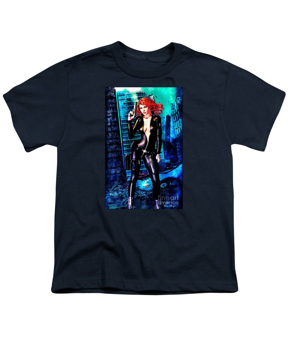 Avengers Youth T-Shirt featuring the digital art Avenger by Alicia Hollinger