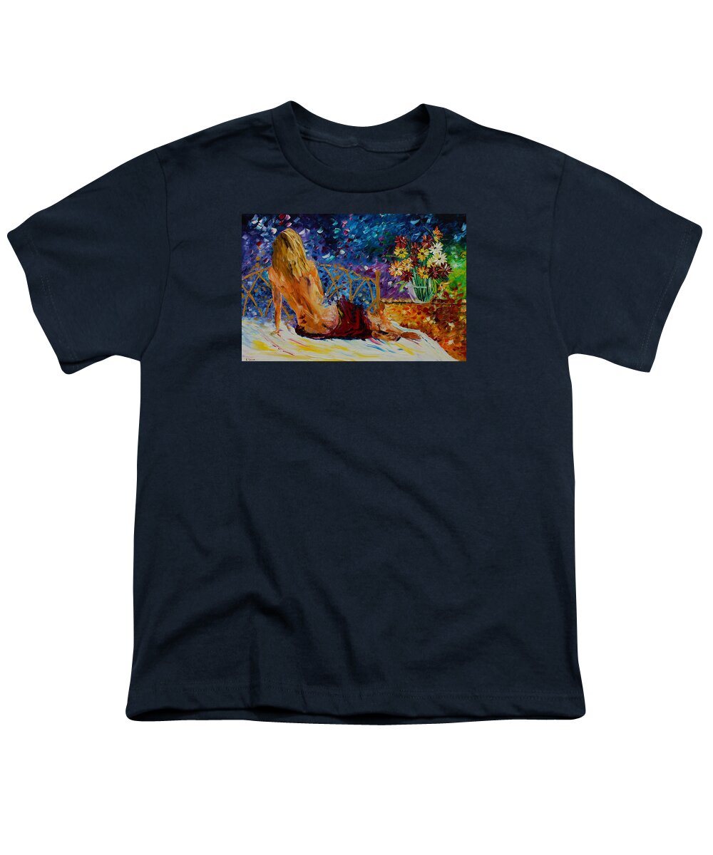 Women Youth T-Shirt featuring the painting Blonde Beauty by Kevin Brown