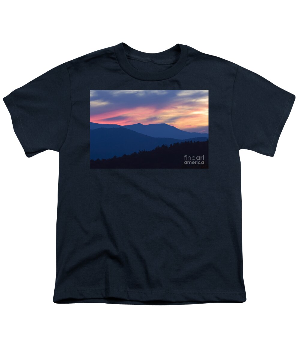 Blue Youth T-Shirt featuring the photograph Blue Ridge - D009562 by Daniel Dempster