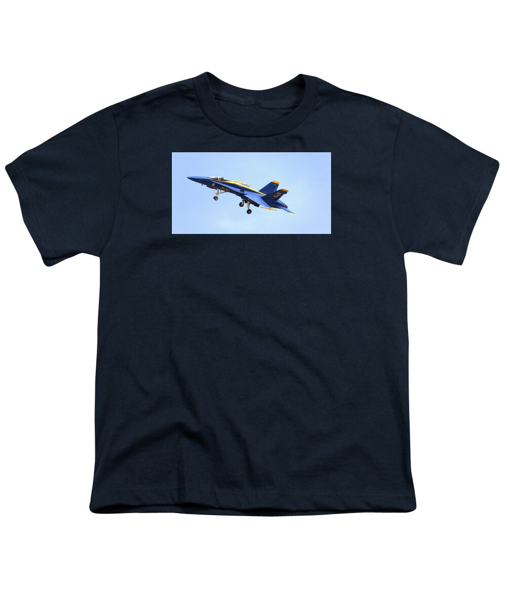 Blue Angel Youth T-Shirt featuring the photograph Blues by Jerry Cahill