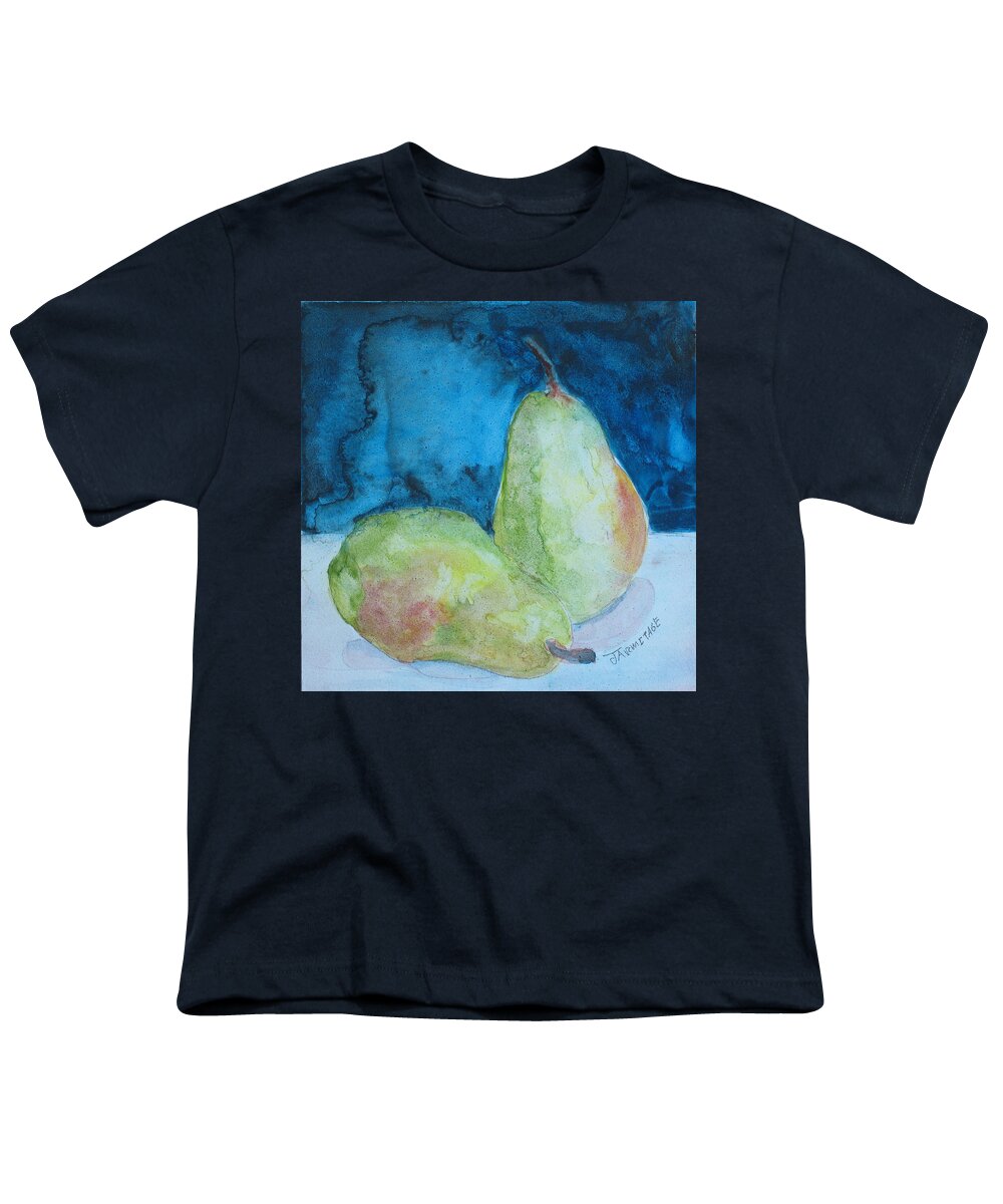 Pears Youth T-Shirt featuring the painting Blushing Pears by Jenny Armitage
